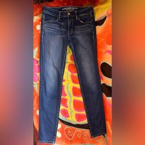 American Eagle Outfitters Dark Blue Skinny Leg Jeans